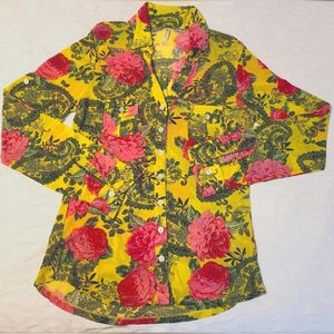 Floral Paisley Button Up